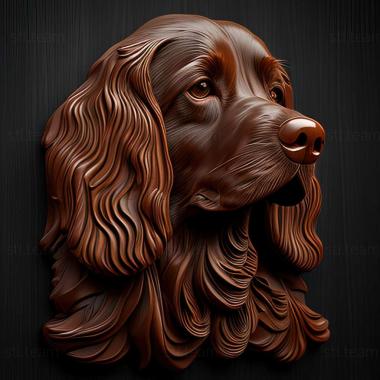 3D модель Пікардійський спанієль собака (STL)